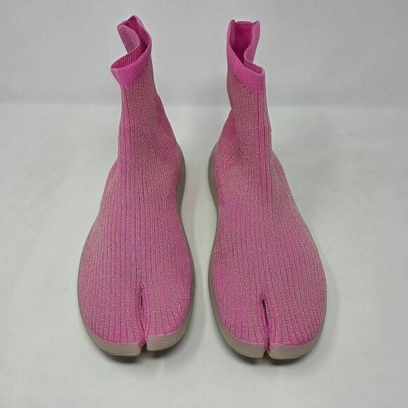 ILYSM SUN BURST TABI SOCK SHOES WOMEN'S 13.5 MEN'S 12 GLITTERY METALLIC PINK - Picture 3 of 9